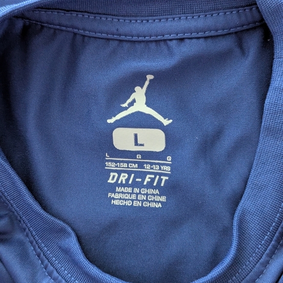 Boy's (Size Large) Dri-Fit Long Sleeve T-Shirt With Jordan Basketball Graphic - Picture 2 of 5